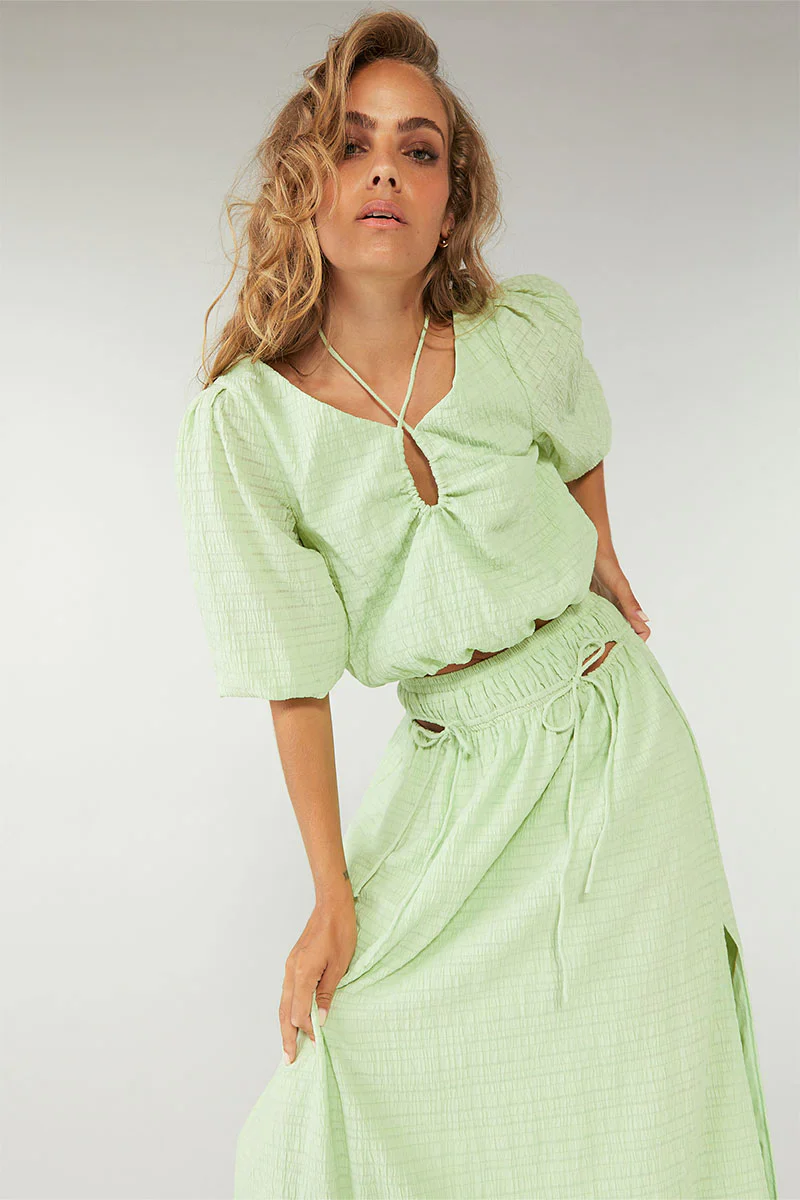 SOVERE / STUDIO - Lucid Reversible Crop Top (Lime) FINAL SALE