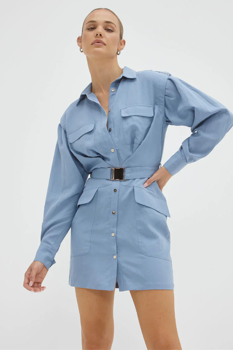 SOVERE / STUDIO - Nouvelle Cargo Dress (Blue Haze) - Image 3