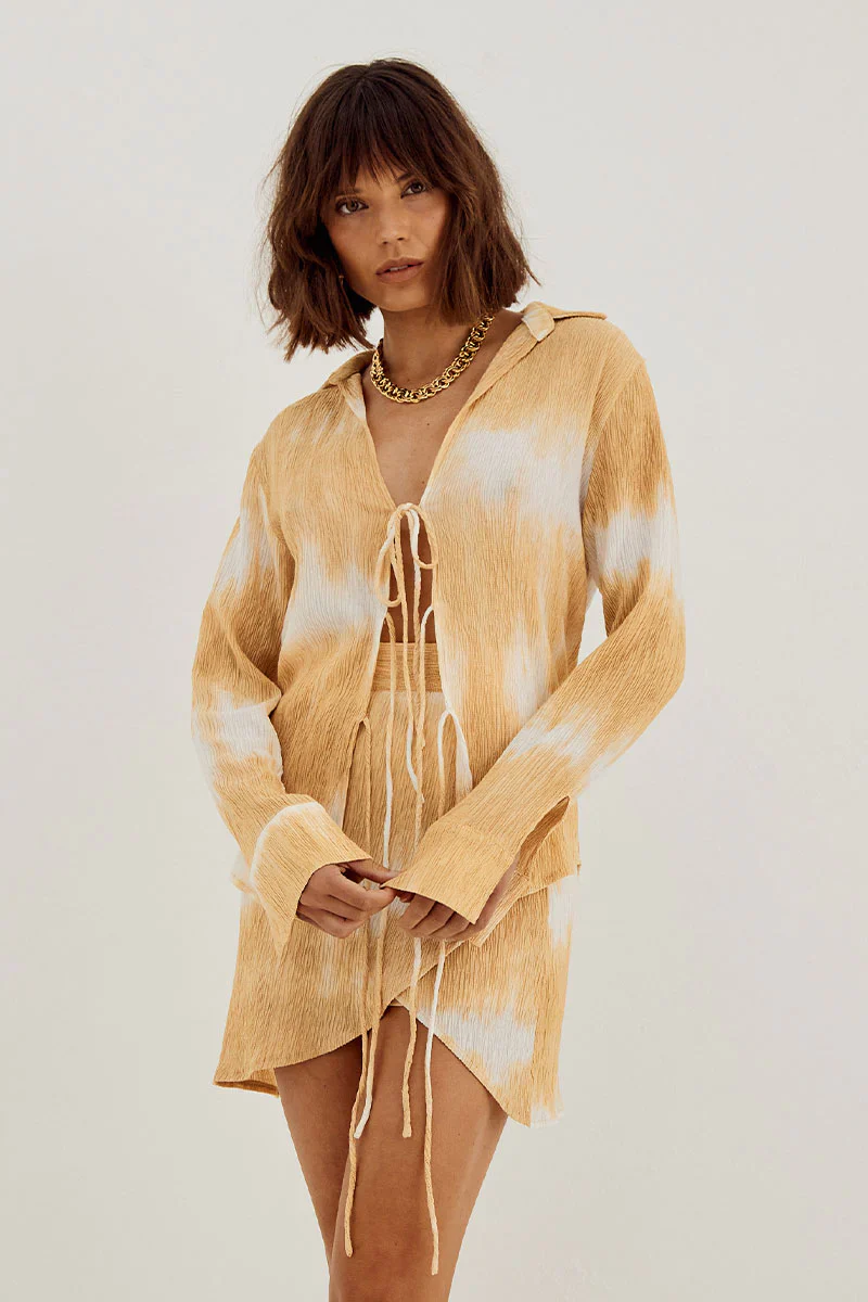 SOVERE / STUDIO - Nova Mini Skirt (Tea) FINAL SALE - Image 3