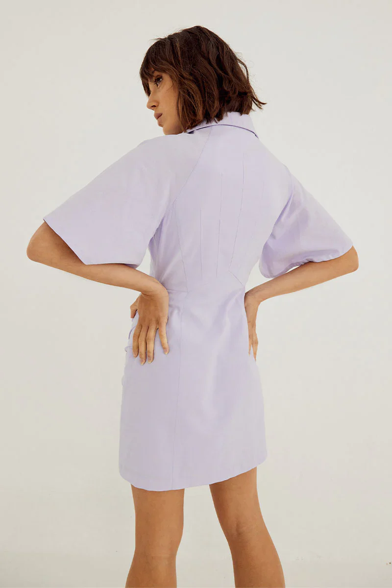 SOVERE / STUDIO - OUTLINE SHIRT DRESS (Pale Peri) - Image 2