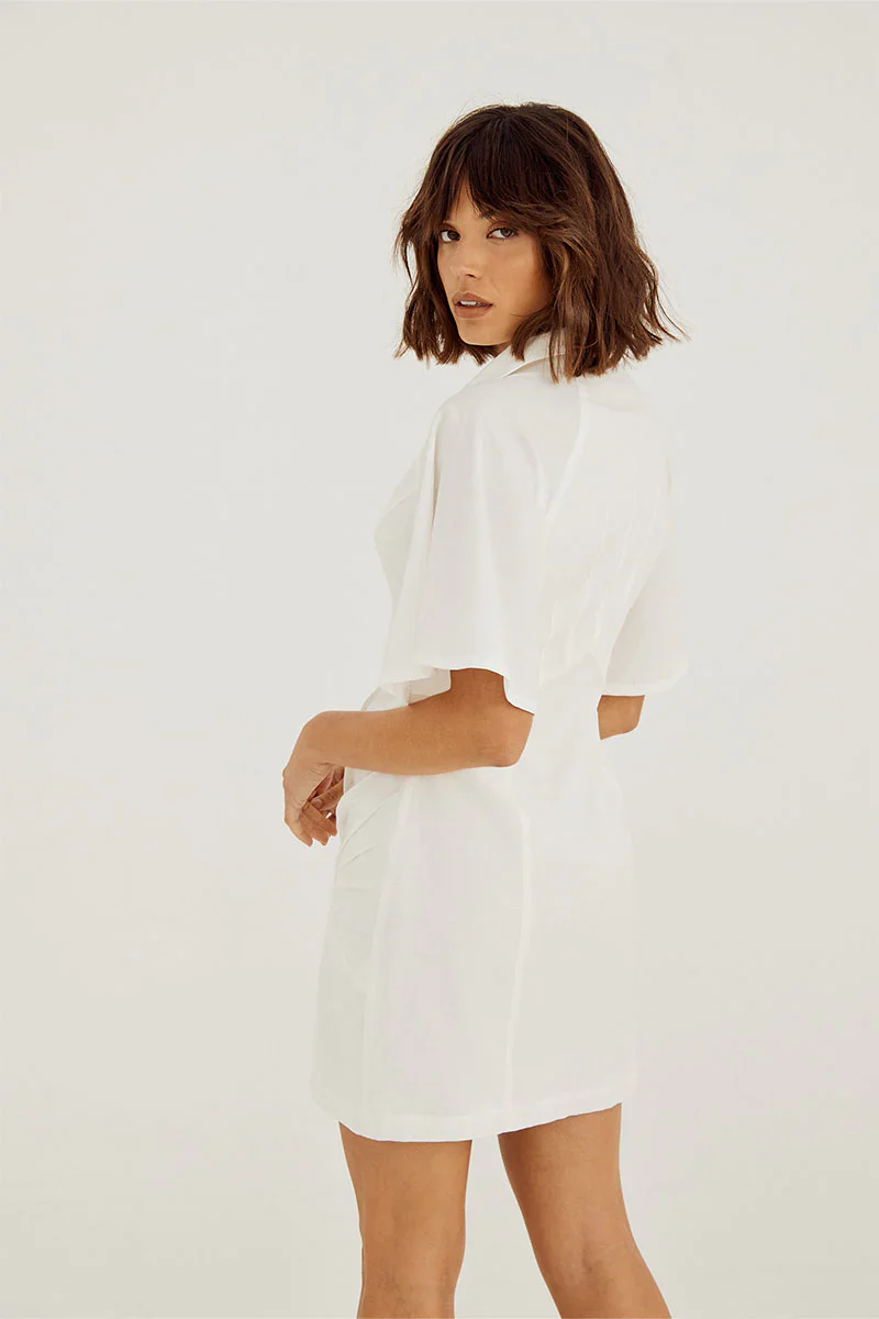 SOVERE / STUDIO - OUTLINE SHIRT DRESS (WHITE) - Image 2