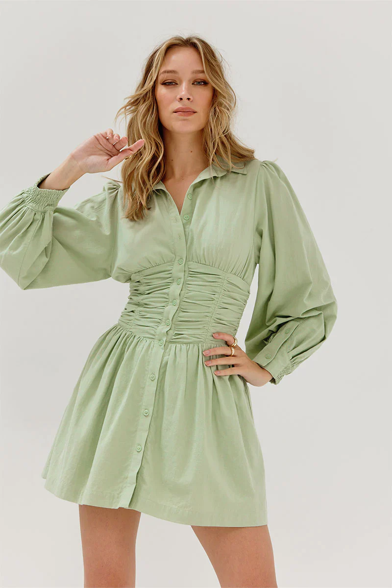 SOVERE / STUDIO - Refresh Shirt Dress (Melon) - Image 2