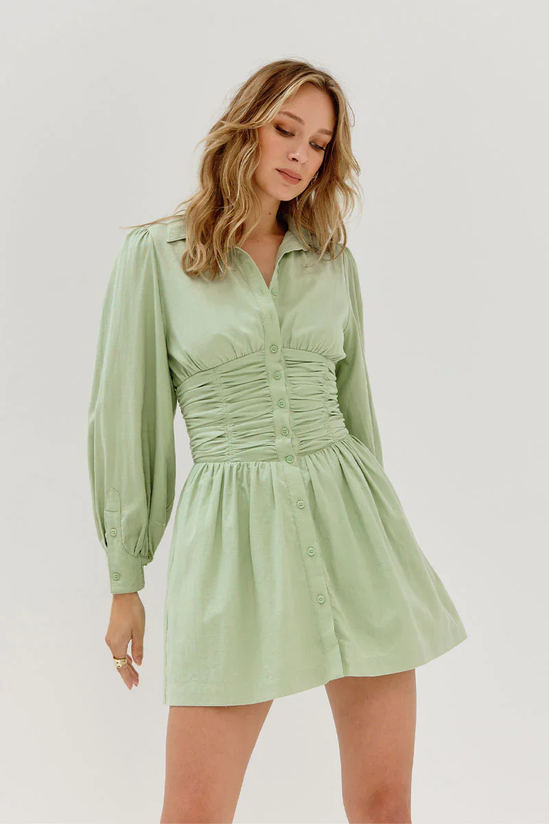 SOVERE / STUDIO - Refresh Shirt Dress (Melon) - Image 3