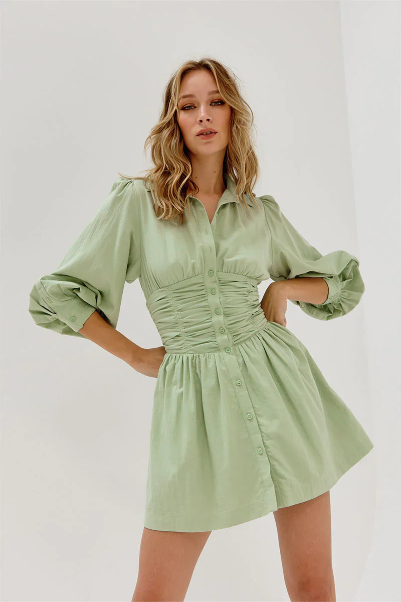 SOVERE / STUDIO - Refresh Shirt Dress (Melon) - Image 5