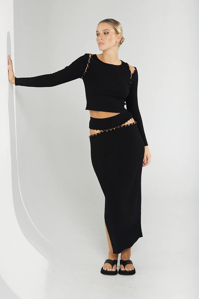 SOVERE / STUDIO - Restless Knit Midi Skirt