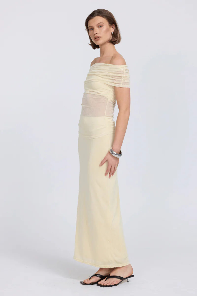 SOVERE / STUDIO - RISE MESH SLEEVELESS DRESS (BUTTERMILK) - Image 3