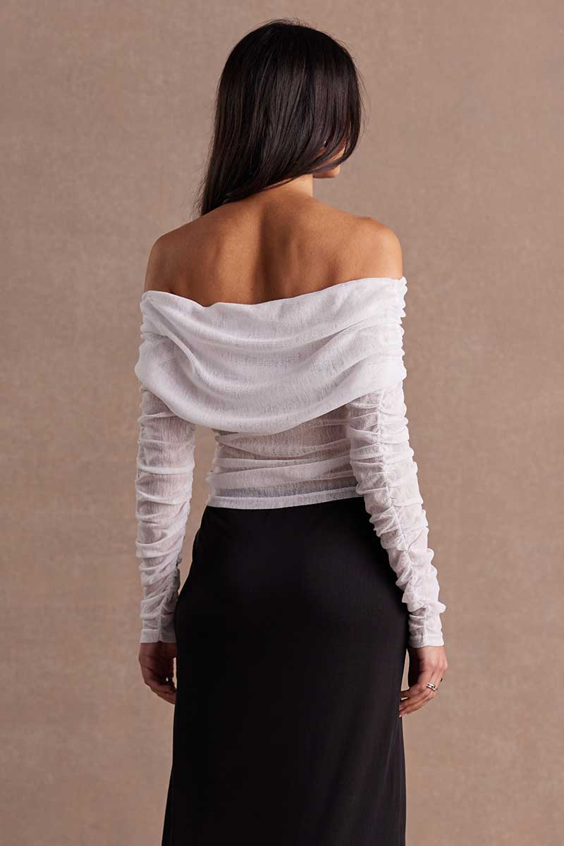 SOVERE / STUDIO -  RISE MESH TOP (CHALK) - Image 2