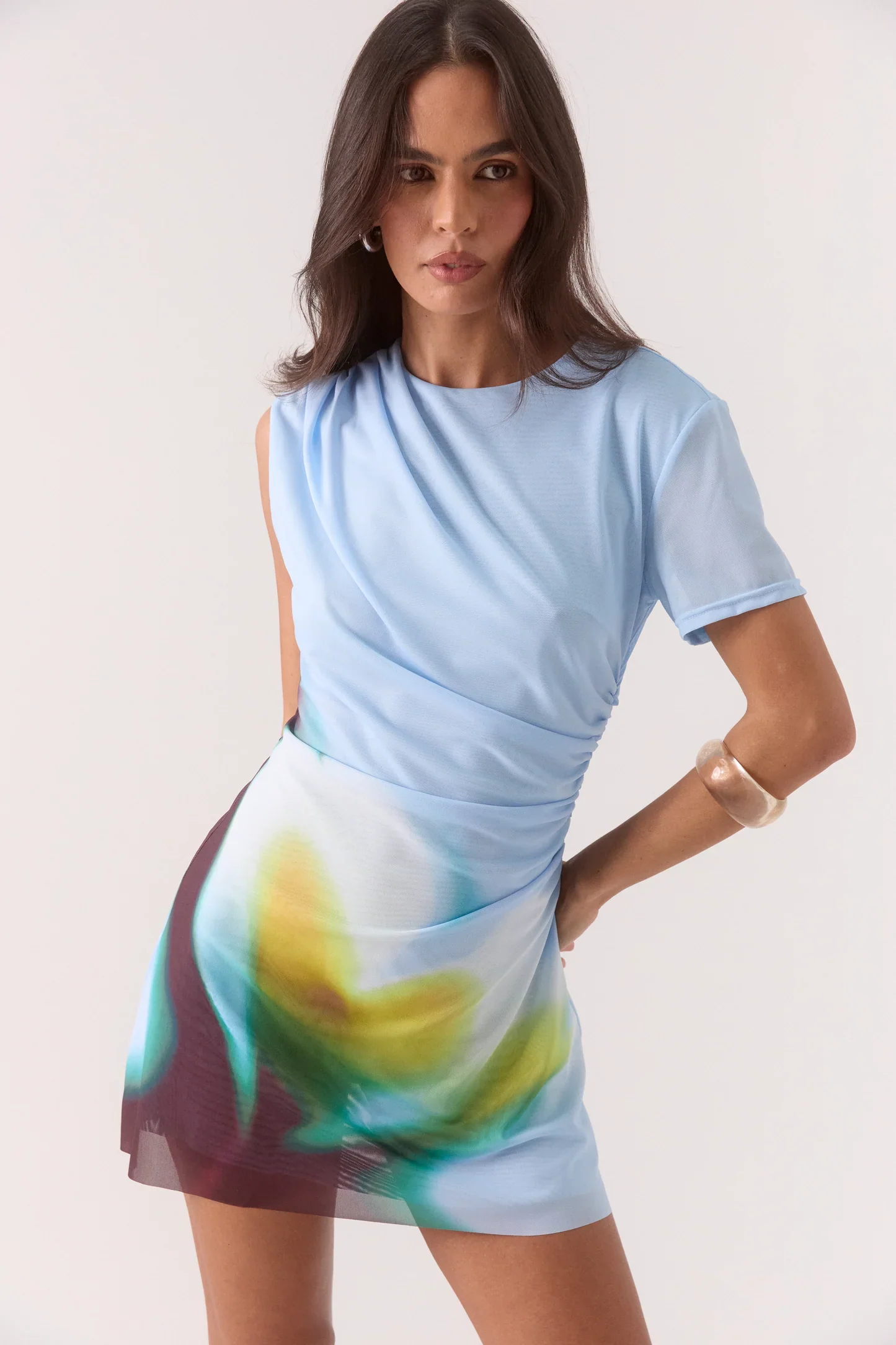 SOVERE / STUDIO - ZINNIA MESH MINI DRESS (AZURE) - Image 4