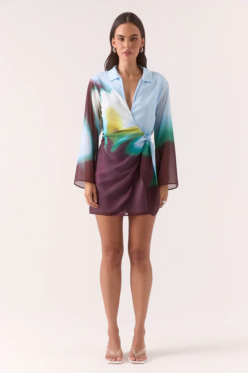 SOVERE STUDIO - ZINNIA SHIRT DRESS (AZURE)