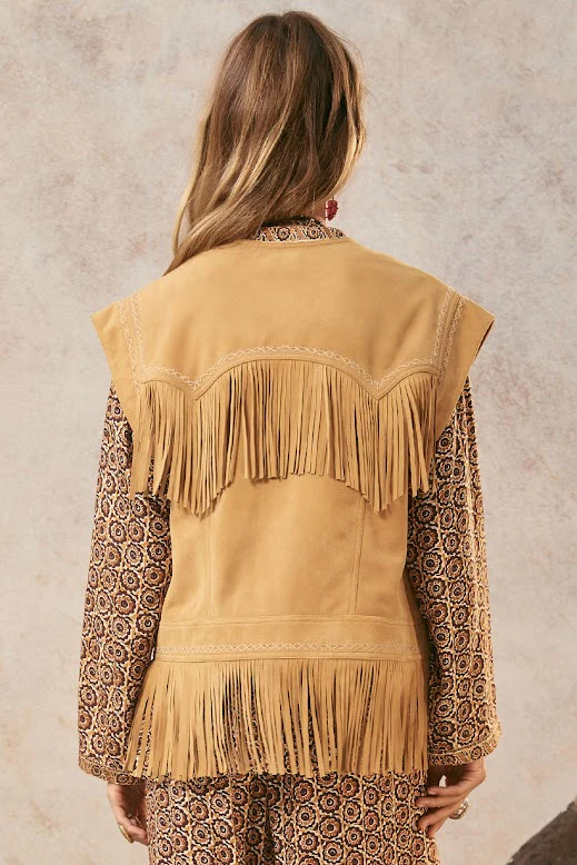 SPELL - FEARLESS HEART SUEDE FRINGE VEST - Image 4
