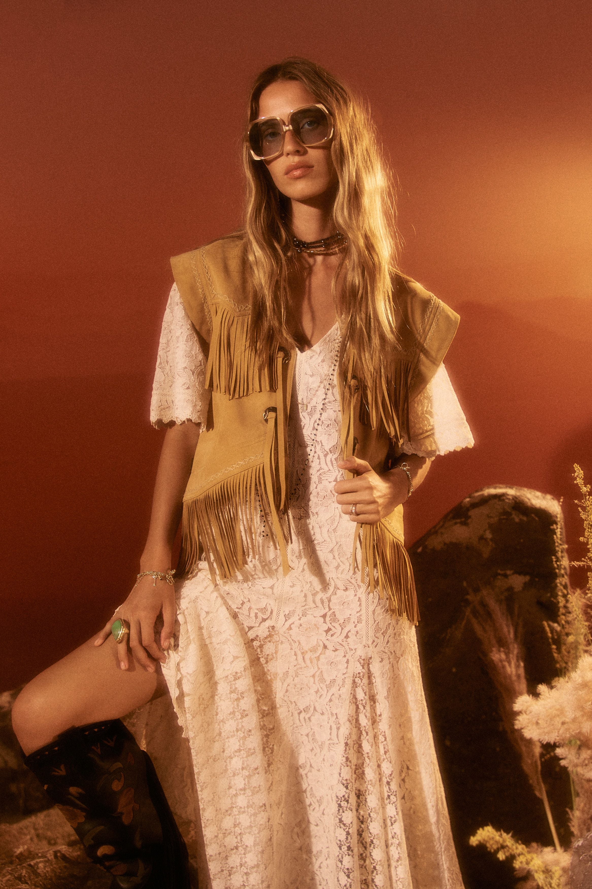 SPELL - FEARLESS HEART SUEDE FRINGE VEST - Image 5