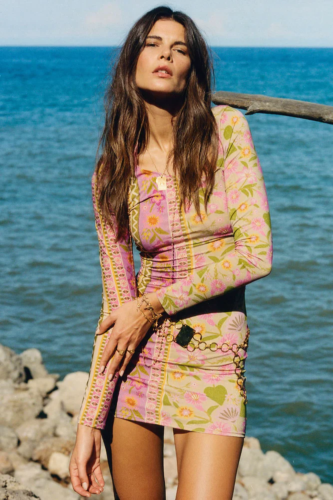 SPELL - GOLDIE SHIMMER MINI DRESS - Image 3