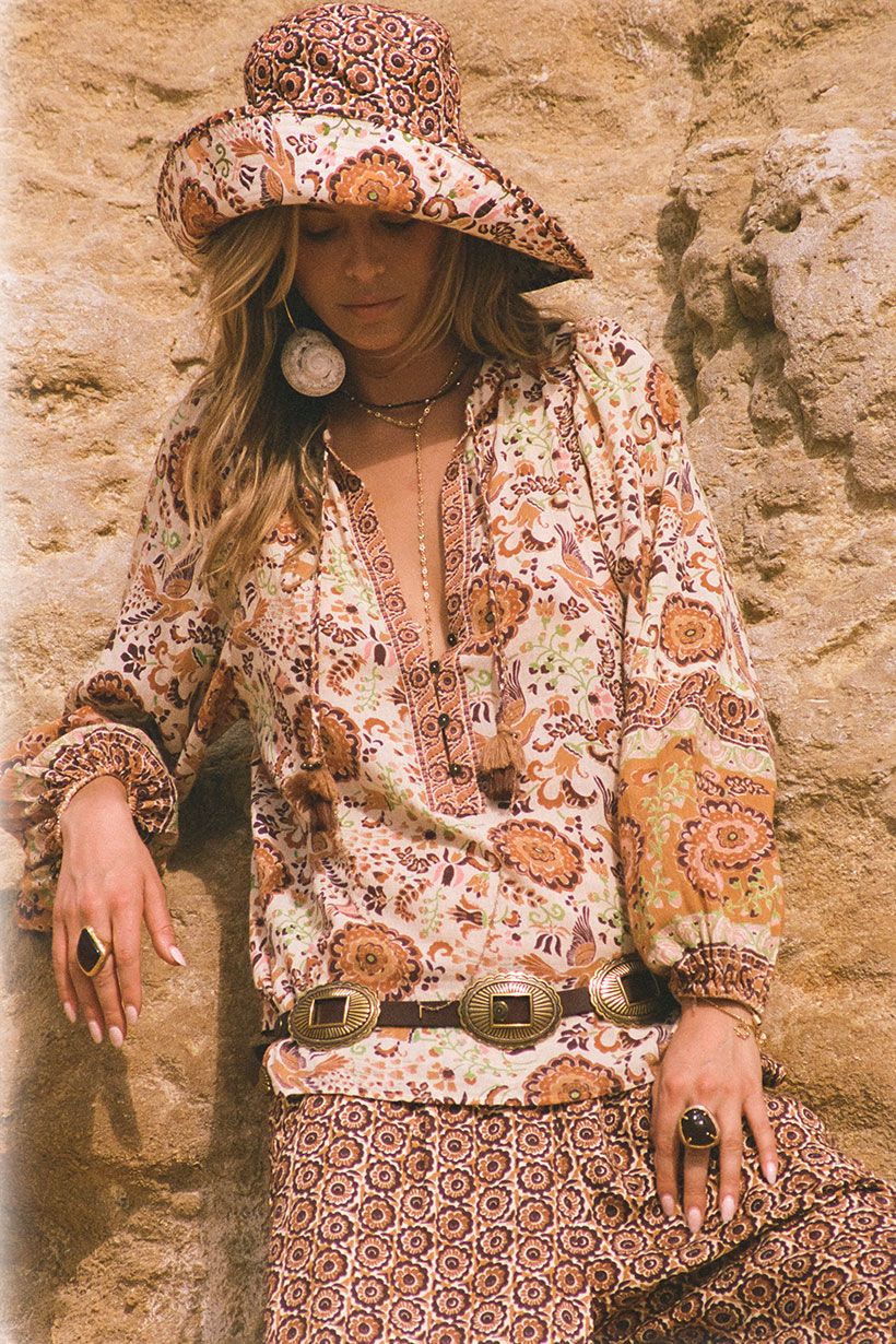 SPELL - SANNAH BLOUSE (GOLDEN OCHRE) - Image 3