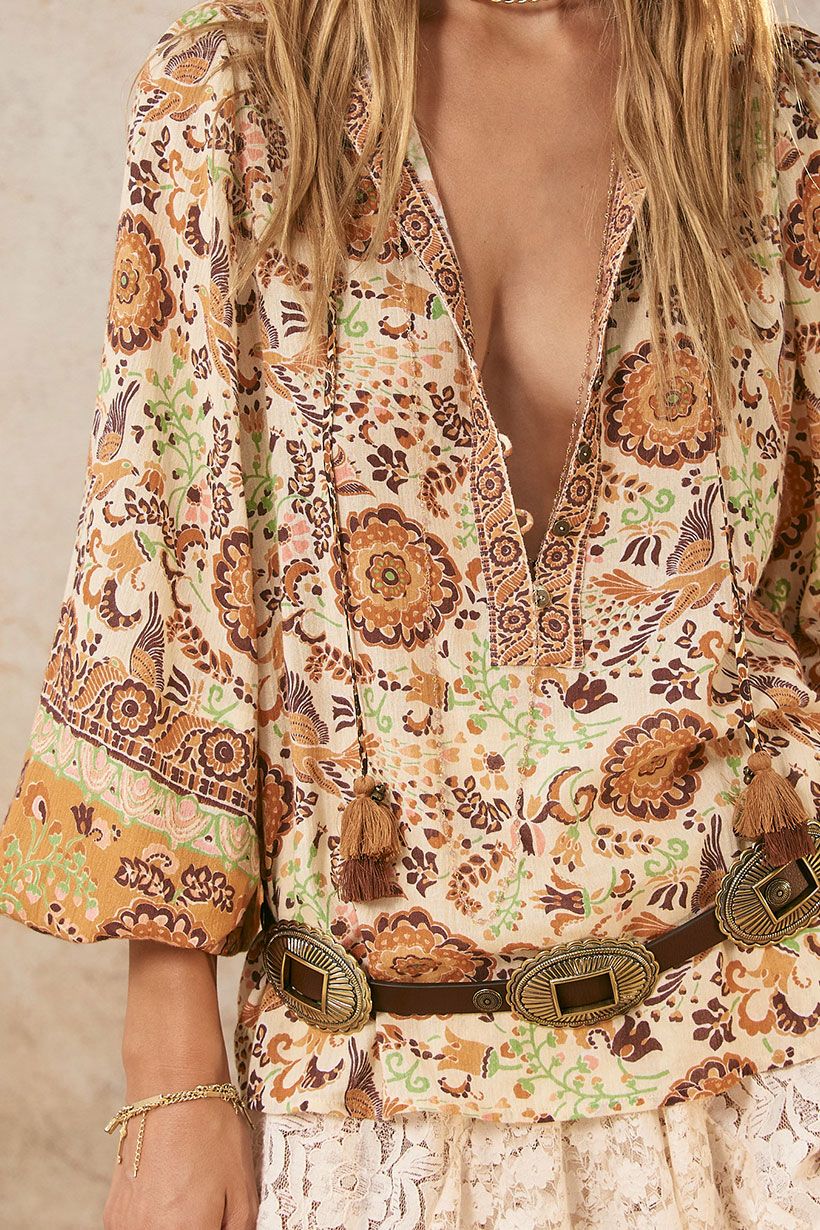 SPELL - SANNAH BLOUSE (GOLDEN OCHRE) - Image 6