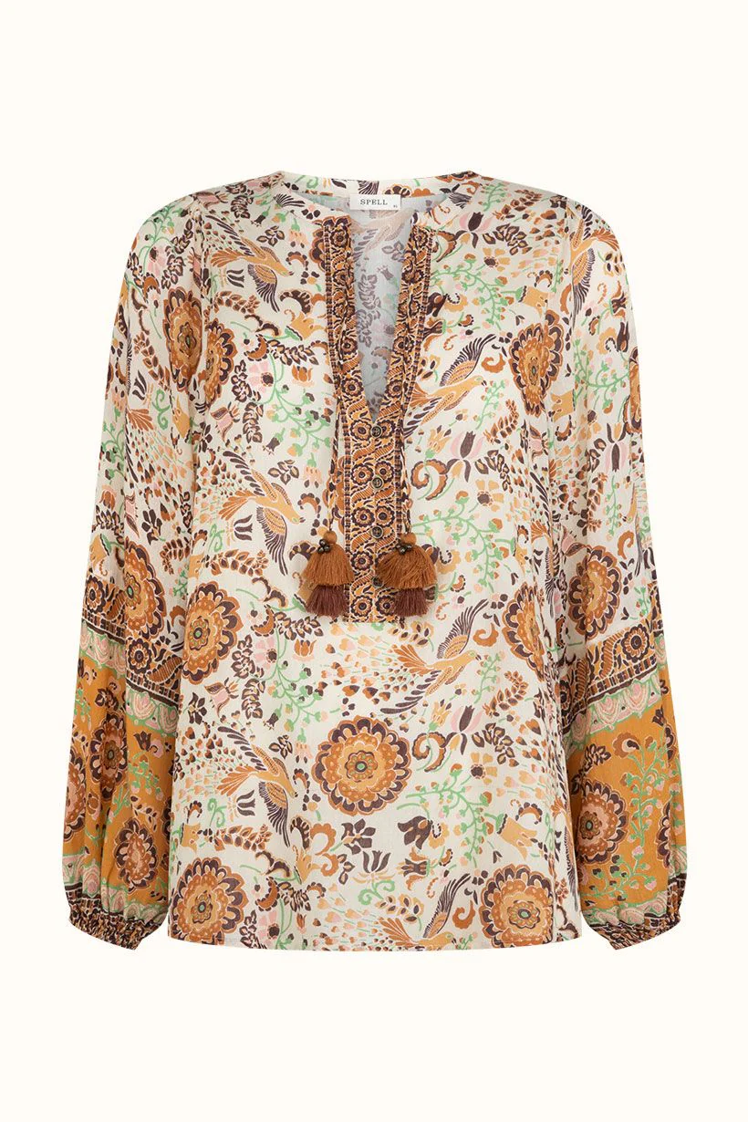 SPELL - SANNAH BLOUSE (GOLDEN OCHRE) - Image 7