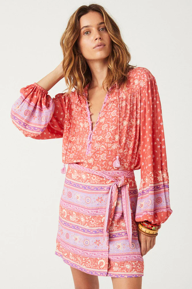 SPELL AND THE GYPSY COLLECTIVE - SUNSHINE BANDIT BLOUSE (CAYENNE) - Image 3