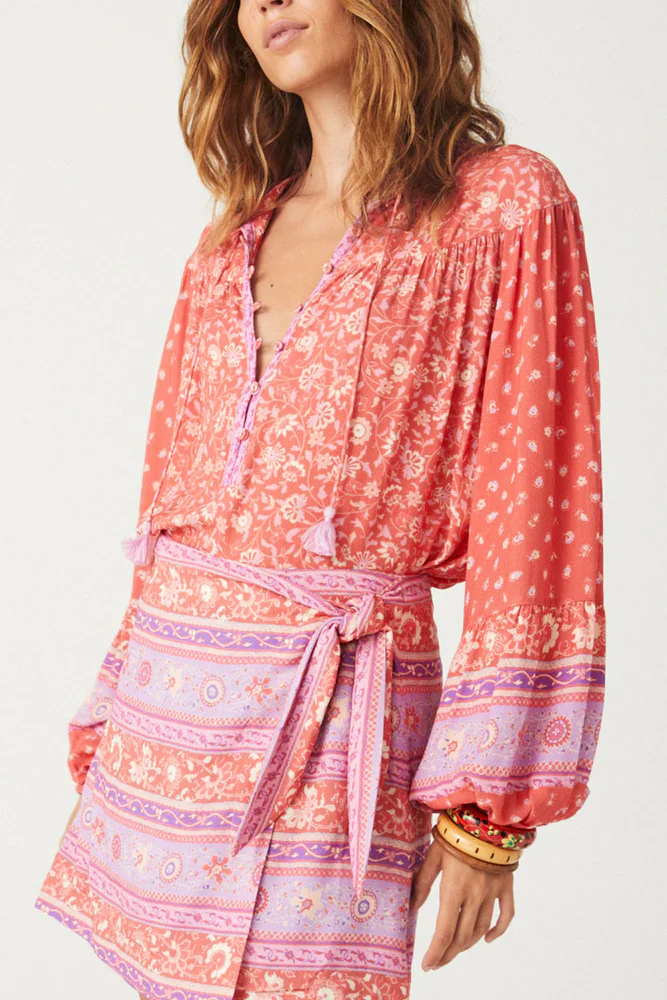 SPELL AND THE GYPSY COLLECTIVE - SUNSHINE BANDIT BLOUSE (CAYENNE) - Image 5