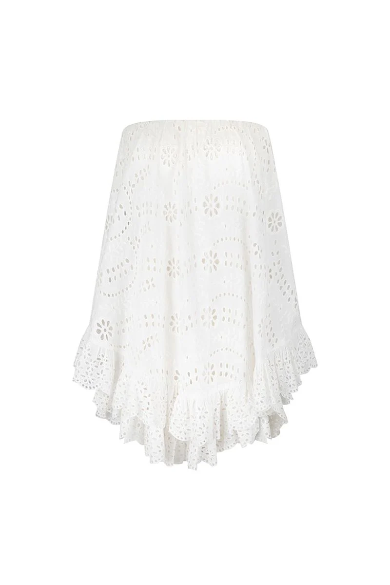SPELL - YAYA LACE SCARF MINI DRESS (ANTIQUE WHITE) - Image 10
