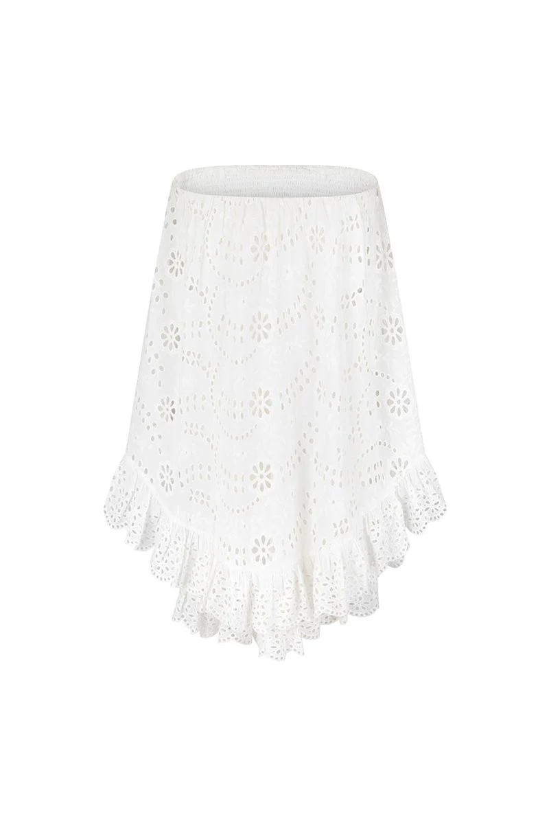 SPELL - YAYA LACE SCARF MINI DRESS (ANTIQUE WHITE) - Image 11