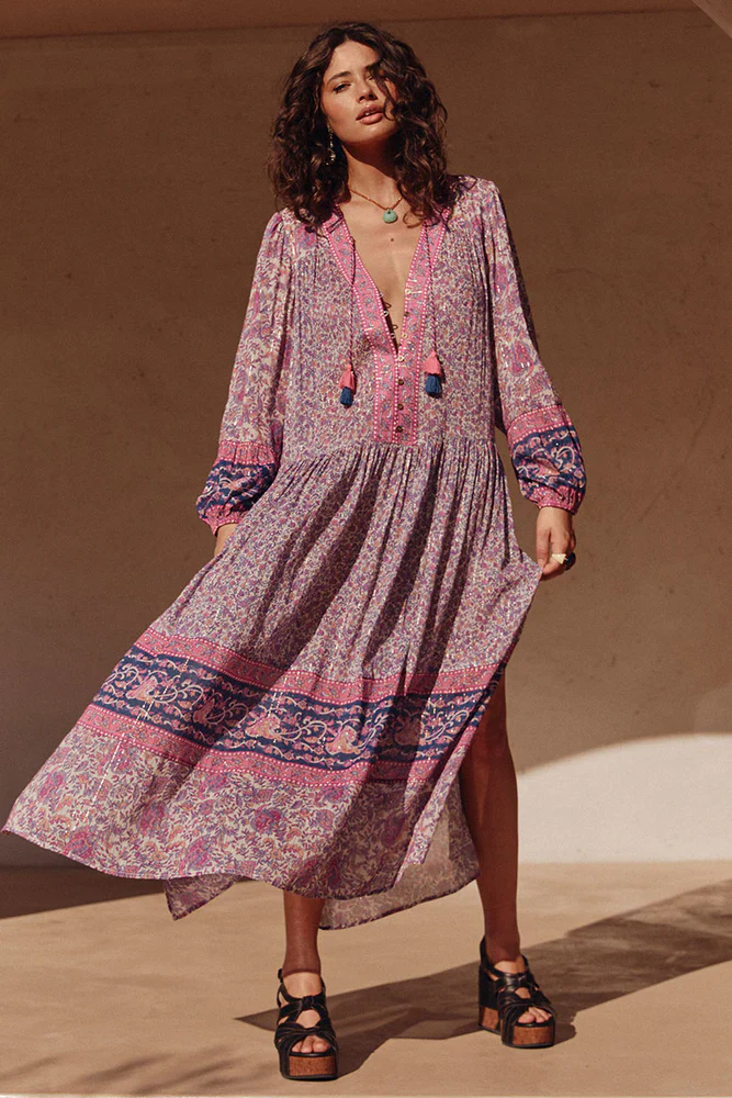 SPELL - LITTLE BIRD GOWN (BERRY) - Image 5