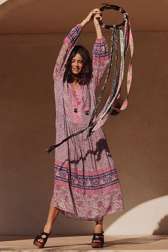 SPELL - LITTLE BIRD GOWN (BERRY) - Image 7