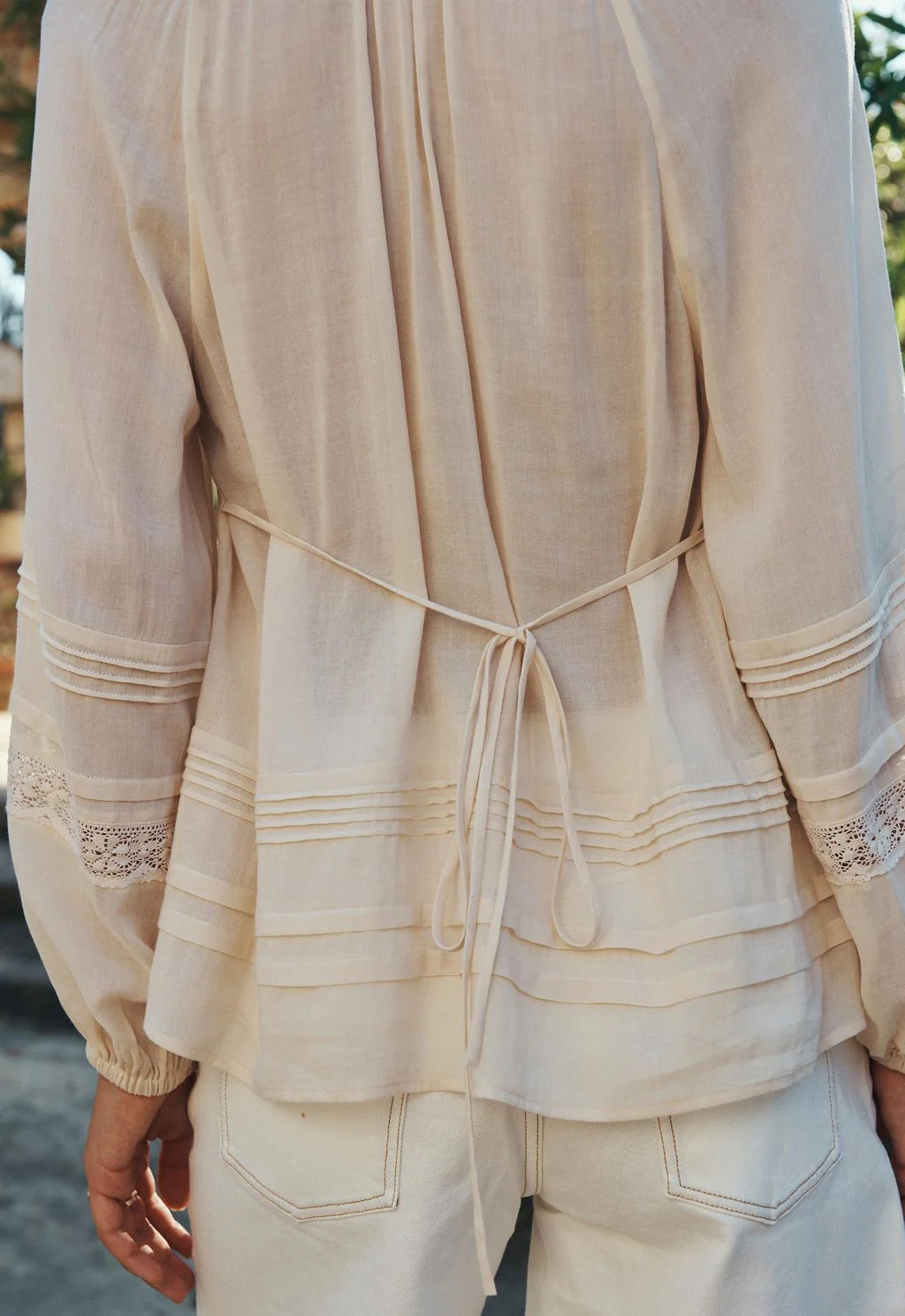 SPELL - HERA LACE BLOUSE (MACADAMIA) - Image 4