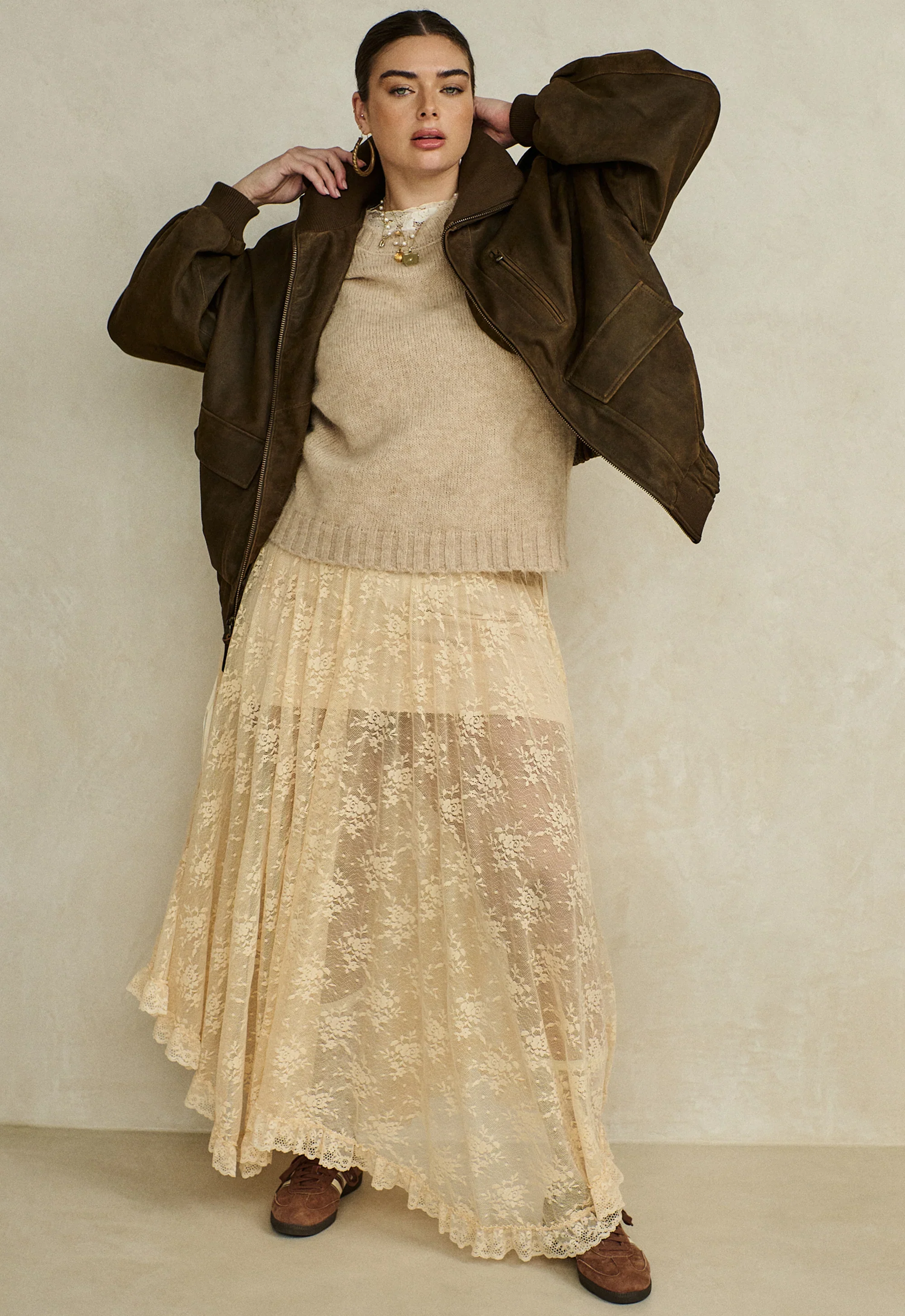 SPELL - LABYRINTH LACE MAXI SKIRT (PEACH BLISS) - Image 7