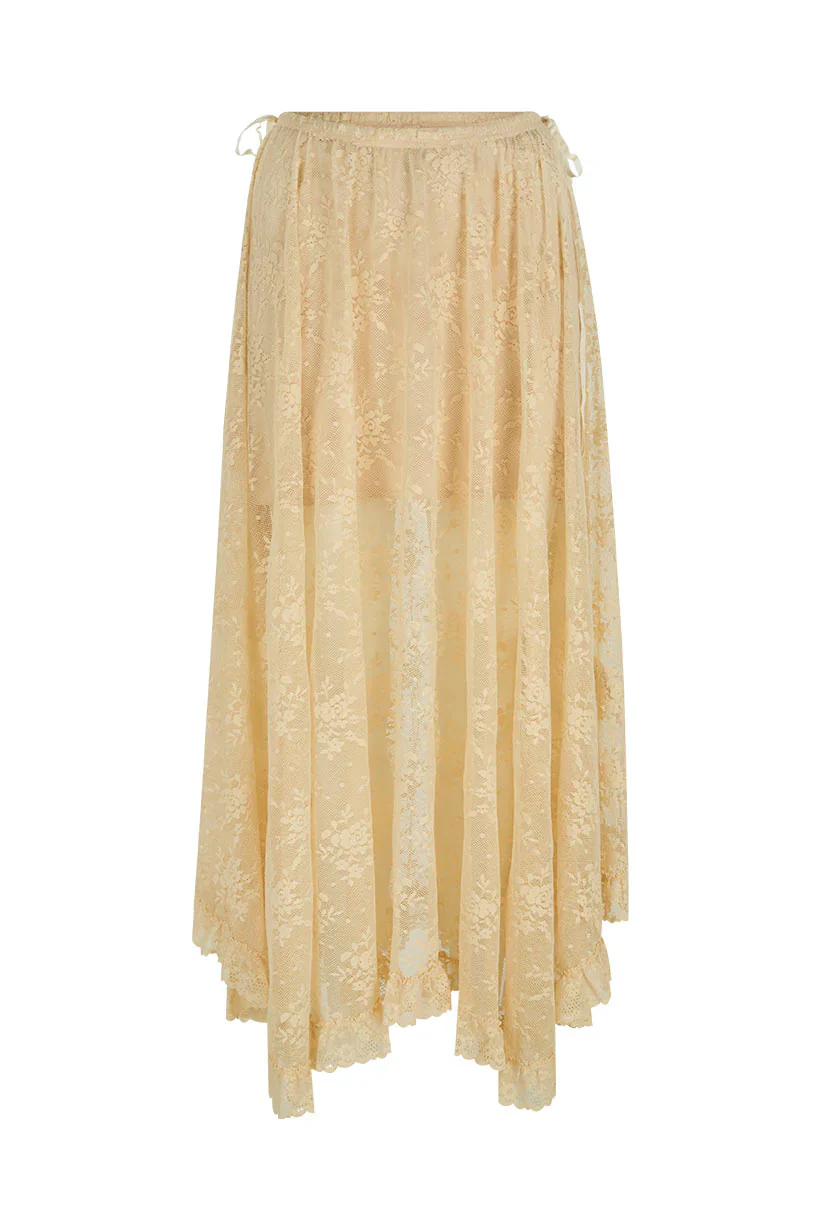 SPELL - LABYRINTH LACE MAXI SKIRT (PEACH BLISS) - Image 9