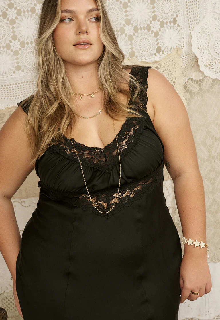 SPELL - VINA LACE SLIP DRESS (MIDNIGHT) - Image 8