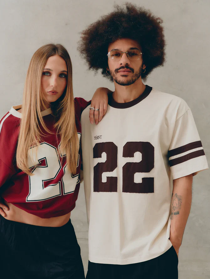 SSAINT -  22 MOTION TEE (CREAM & ESPRESSO) - Image 3