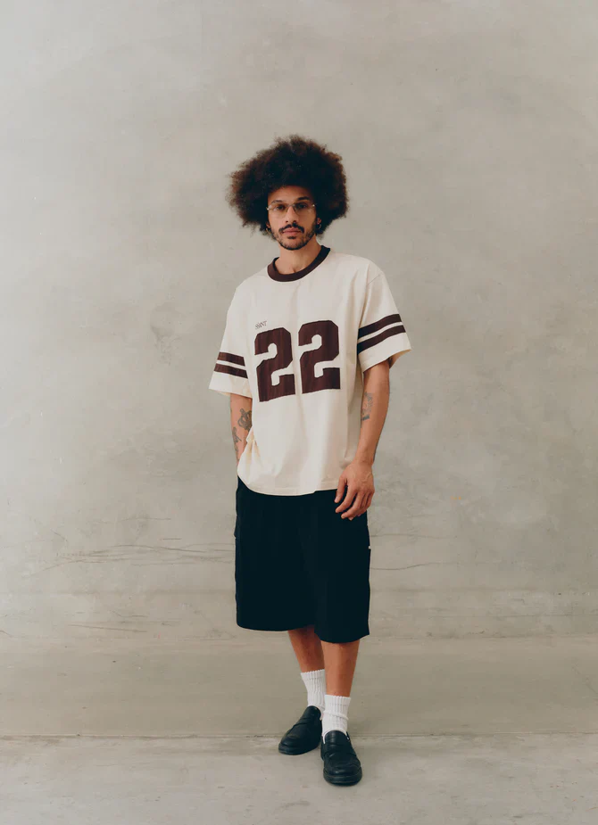 SSAINT -  22 MOTION TEE (CREAM & ESPRESSO) - Image 5