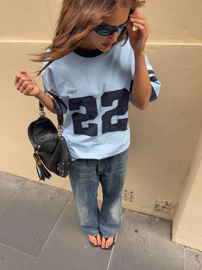 SSAINT - 22 MOTION TEE (POWDER BLUE & NAVY) - Image 3