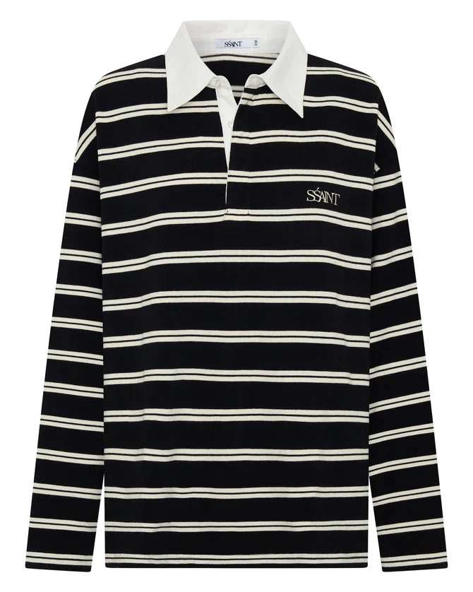 SSAINT - DYLAN RUGBY POLO (BLACK)