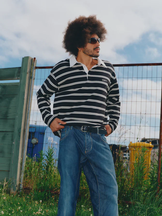 SSAINT - DYLAN RUGBY POLO (BLACK) - Image 4