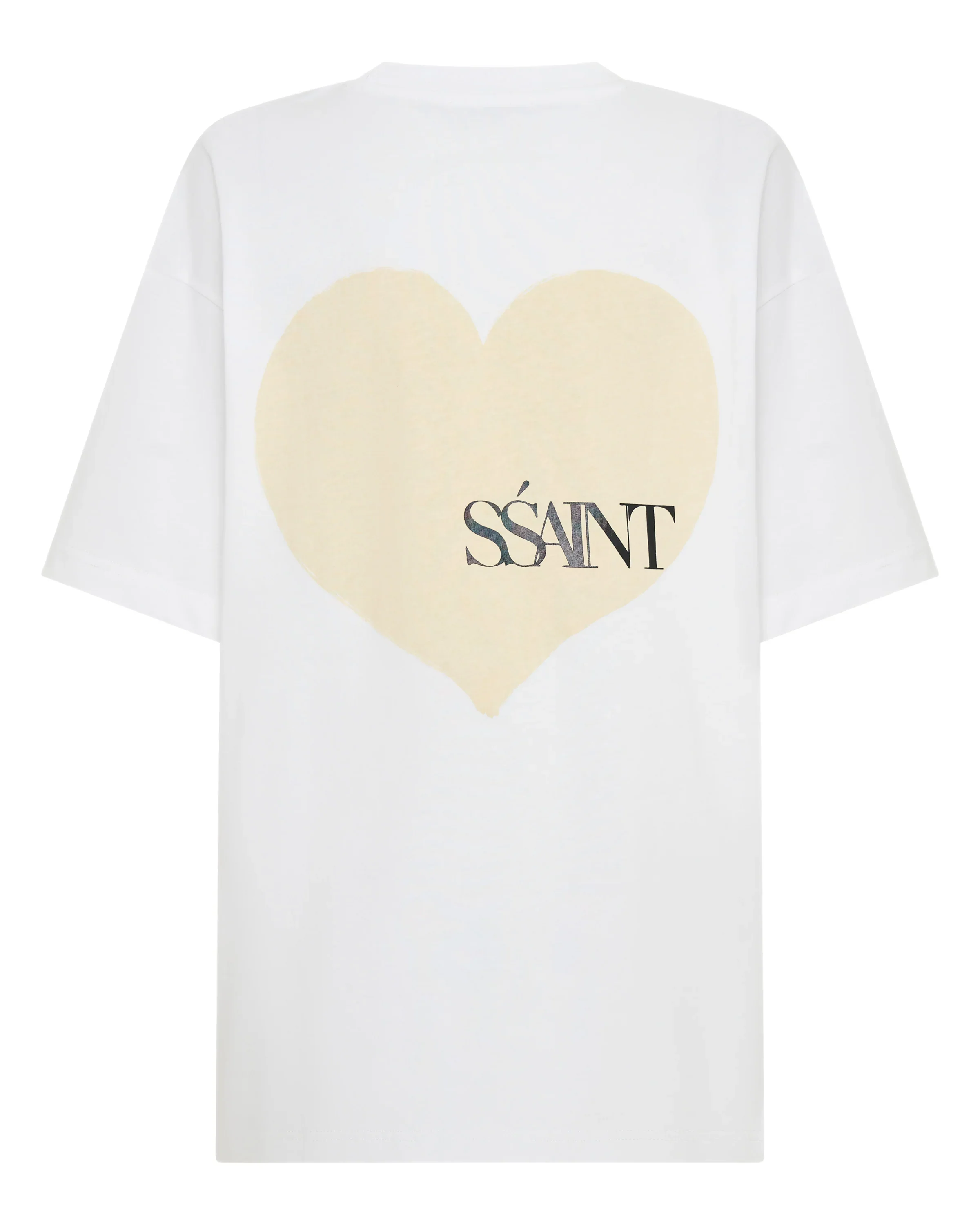 SSAINT - HEART TEE (WHITE & CREAM) - Image 4