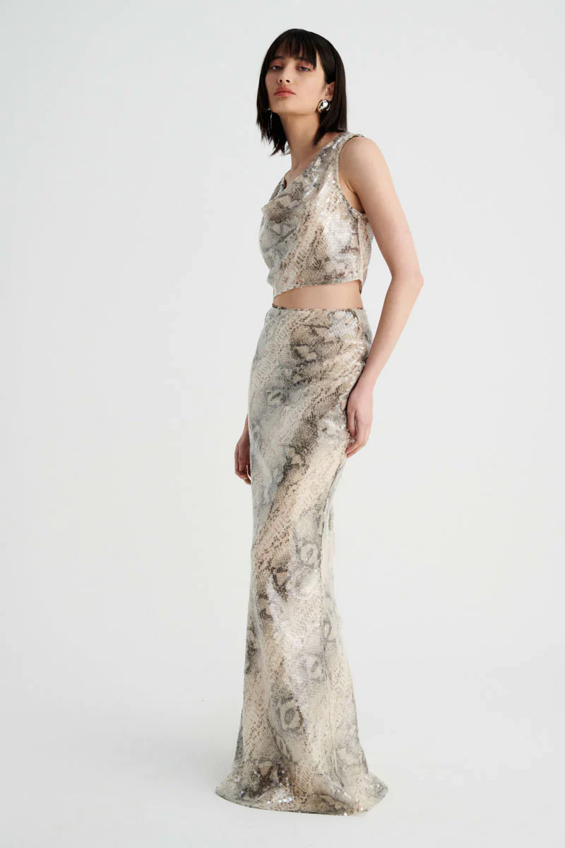 SUBOO - AQUARIUS COWL CROP TOP (SNAKE) - Image 2