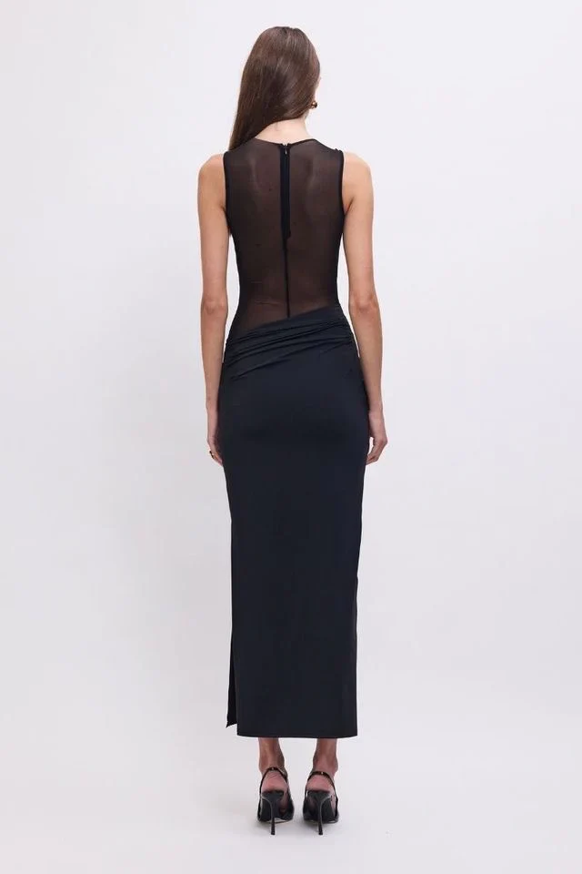 SUBOO - AUGUSTE SLEEVELESS MAXI DRESS (BLACK) - Image 2