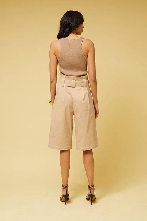 SUBOO - Bernie Paper Bag Short (Beige) - Image 4