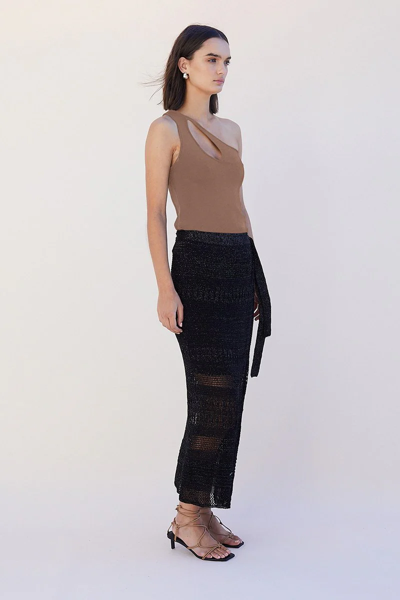 SUBOO - Dylan One Shoulder Top (Tan) - Image 5