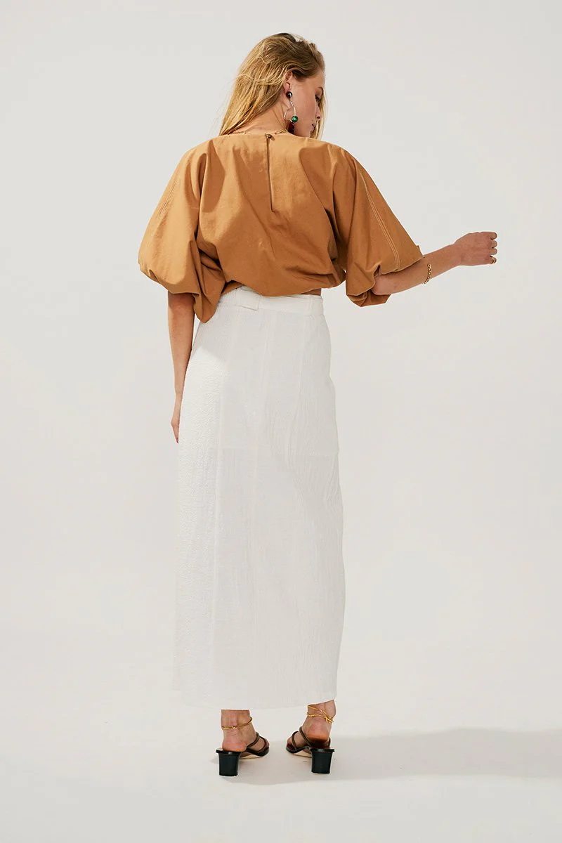 SUBOO - Faith Twist Maxi Skirt (Ivory) - Image 4