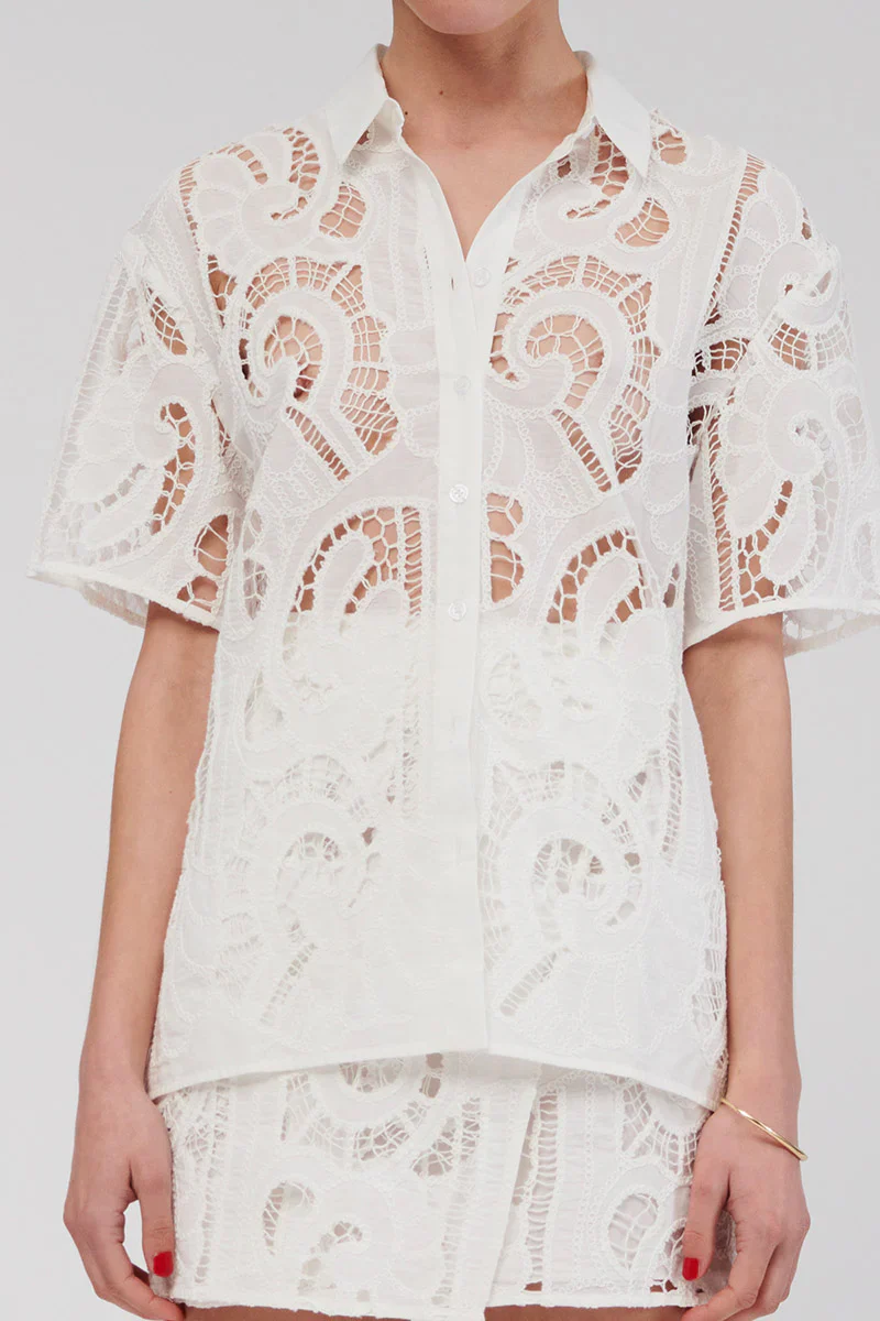 SUBOO - FLORENCE LACE SHIRT (WHITE) - Image 2