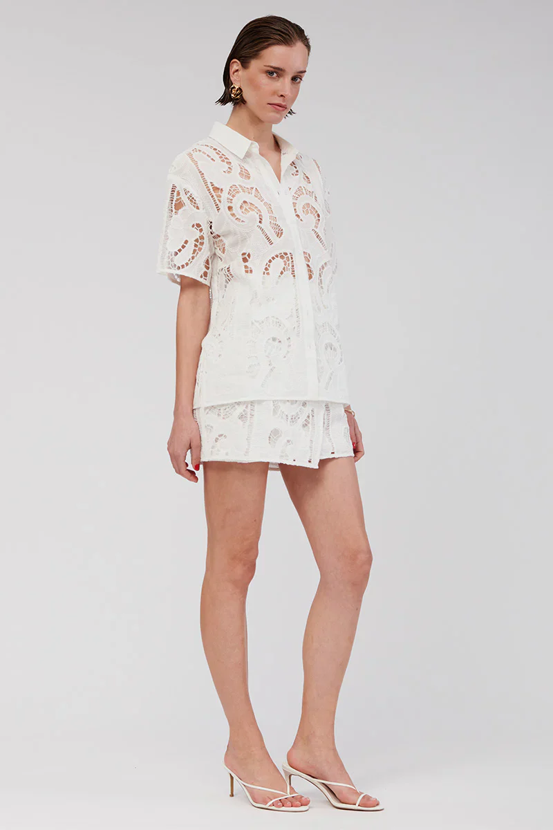 SUBOO - FLORENCE LACE SHIRT (WHITE) - Image 3