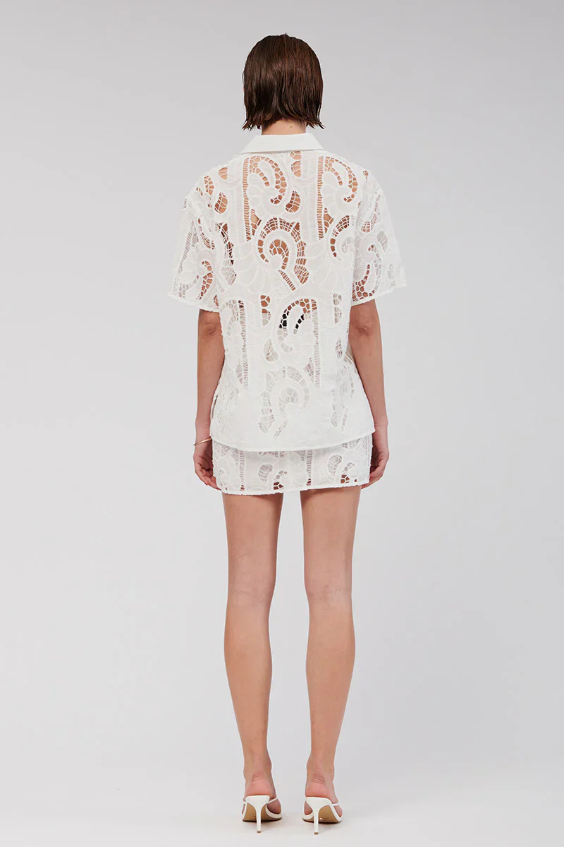 SUBOO - FLORENCE LACE SHIRT (WHITE) - Image 4
