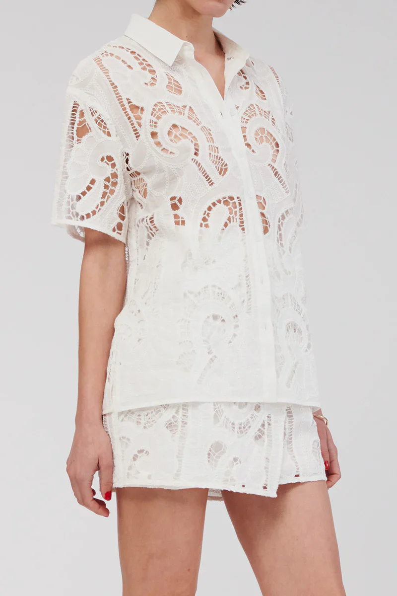SUBOO - FLORENCE LACE SKIRT (WHITE) - Image 2