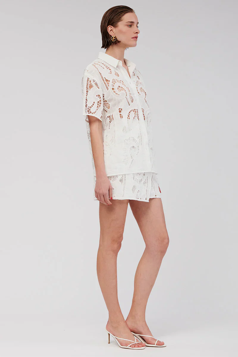 SUBOO - FLORENCE LACE SKIRT (WHITE) - Image 4