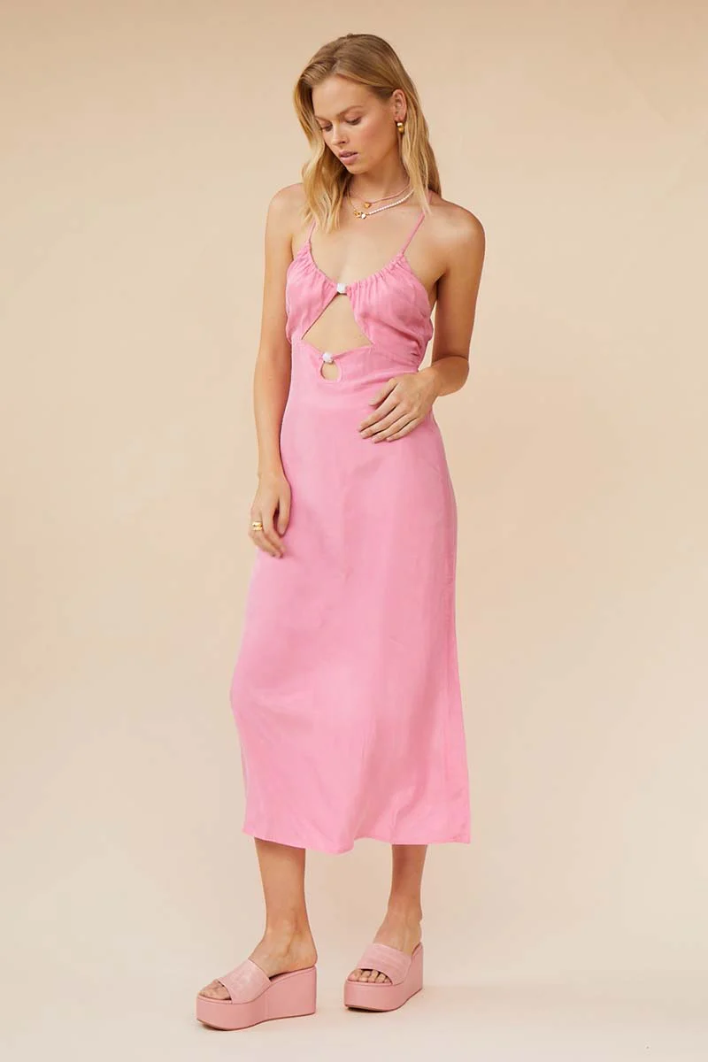 SUBOO - Georgia Keyhole Rouched Slip (Pink) - Image 3