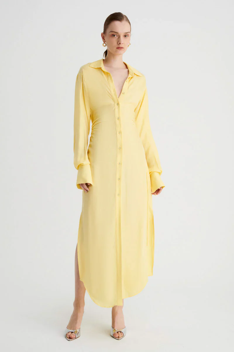 SUBOO - HALLEY MAXI SHIRT DRESS (BUTTER)