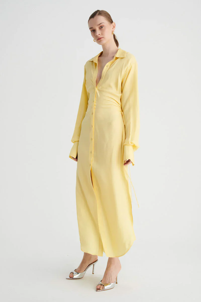 SUBOO - HALLEY MAXI SHIRT DRESS (BUTTER) - Image 2