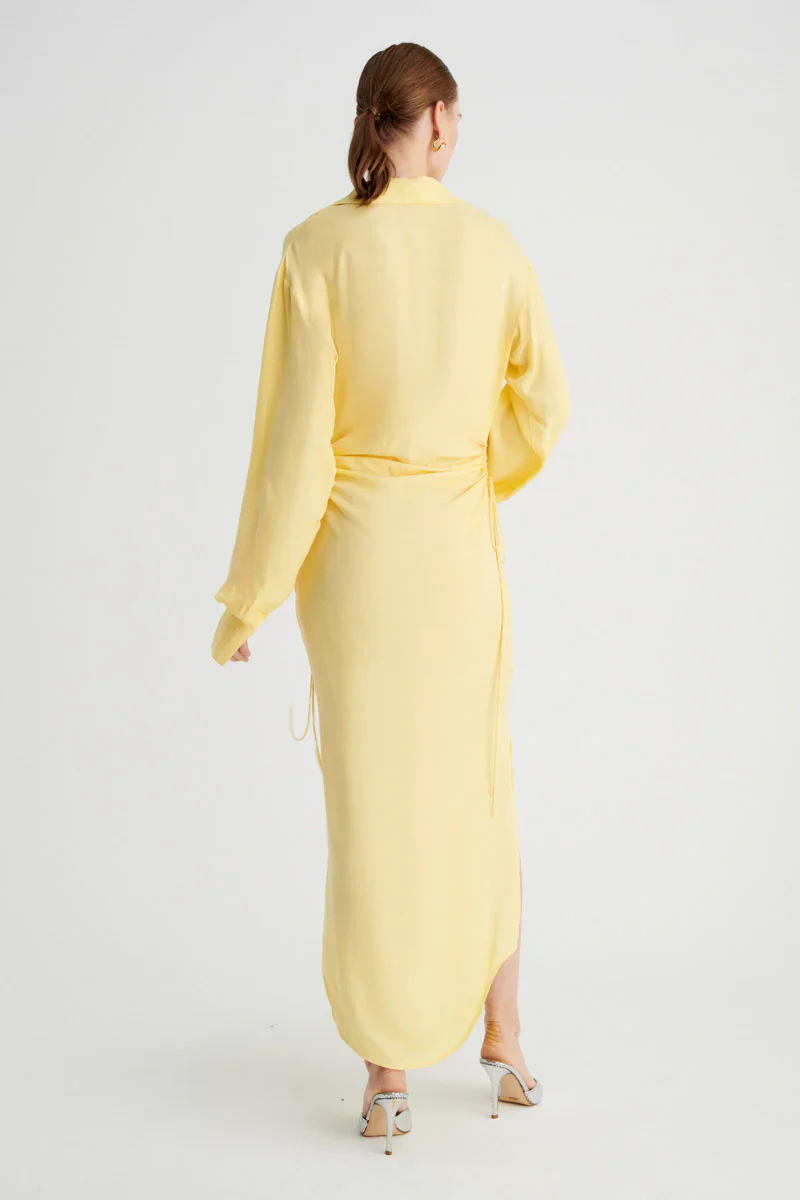 SUBOO - HALLEY MAXI SHIRT DRESS (BUTTER) - Image 3