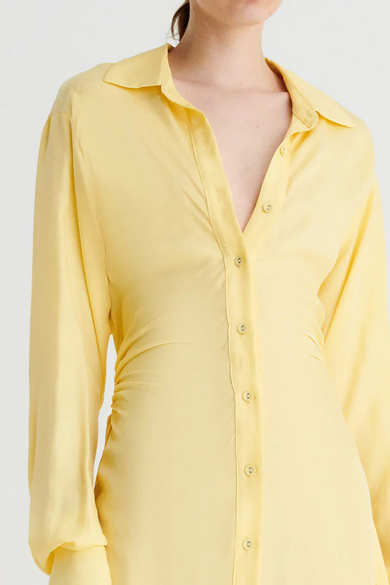 SUBOO - HALLEY MAXI SHIRT DRESS (BUTTER) - Image 4